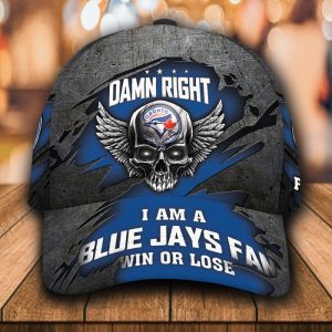 Personalized I Am A Toronto Blue Jays Fan Skull 3D Baseball Cap - Blue CGI1769