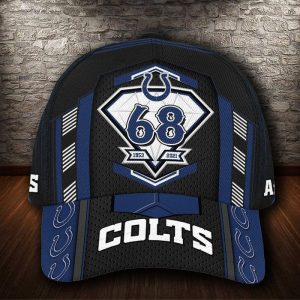 Personalized Indianapolis Colts 68 Years Anniversary 3D Classic Baseball Cap CGI176