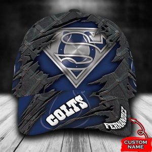 Personalized Indianapolis Colts Superman Logo 3D Baseball Cap - Navy CGI1768