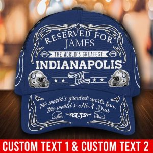 Personalized Indianapolis Colts USA Flag 3D Baseball Cap - Navy CGI1528