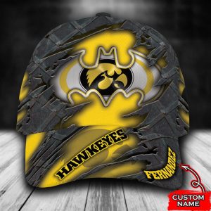Personalized Iowa Hawkeyes Batman Logo 3D Baseball Cap - Yellow CGI1443