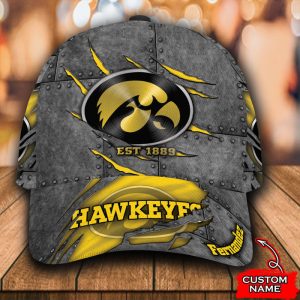 Personalized Iowa Hawkeyes Est 1889 3D Baseball Cap - Yellow CGI1582