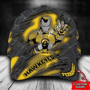 Personalized Iowa Hawkeyes Iron Man 3D Classic Baseball Cap CGI188