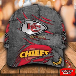 Personalized Kansas City Chiefs Est 1959 3D Baseball Cap - Red CGI1695