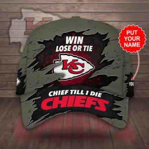 Personalized Kansas City Chiefs Win Lose Or Tie Chiefs Till I Die 3D Classic Baseball Cap/Hat CGI2132