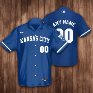 Personalized Kansas City Royals Baseball 3D Hawaiian Shirt - Blue BHS057