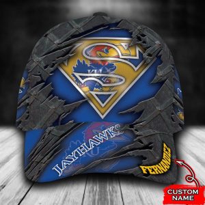 Personalized Kansas Jayhawks Superman 3D Classic Baseball Cap CGI1318