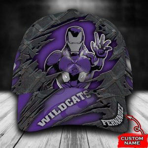 Personalized Kansas State Wildcats Iron Man 3D Classic Baseball Cap CGI194