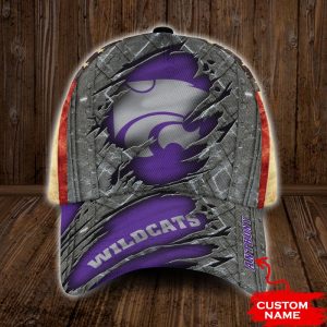 Personalized Kansas State Wildcats USA Flag 3D Classic Baseball Cap CGI299