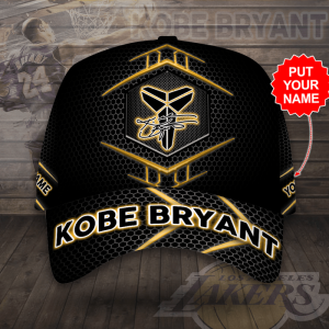 Personalized Kobe Bryant Los Angeles Lakers 3D Baseball Cap-Black CGI1986