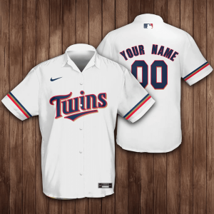 Personalized Minnesota Twins Baseball 3D Hawaiian Shirt - White BHS032