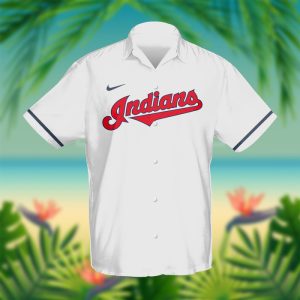 Cleveland Guardians Baseball 3D Hawaiian Shirt White BHS088