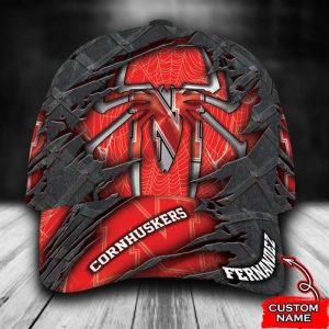 Personalized Nebraska Cornhuskers Spiderman 3D Baseball Cap - Red CGI1560