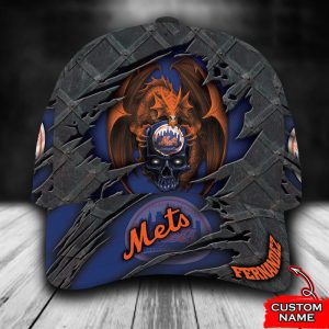 Personalized New York Mets Dragon 3D Classic Baseball Cap CGI873