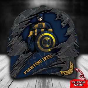 Personalized Notre Dame Fighting Irish Captain America 3D Classic Baseball Cap CGI689
