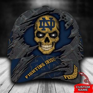 Personalized Notre Dame Fighting Irish Skull 3D Classic Baseball Cap CGI310