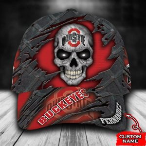 Personalized Ohio State Buckeyes Skull 3D Classic Baseball Cap CGI1215