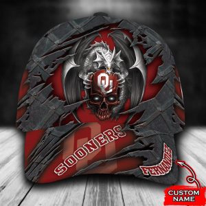 Personalized Oklahoma Sooners Dragon 3D Classic Baseball Cap CGI469