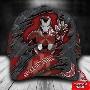 Personalized Oklahoma Sooners Iron Man 3D Classic Baseball Cap CGI674