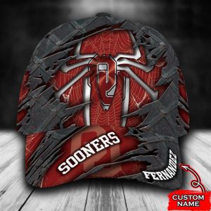 Personalized Oklahoma Sooners Spiderman 3D Baseball Cap - Red CGI1742