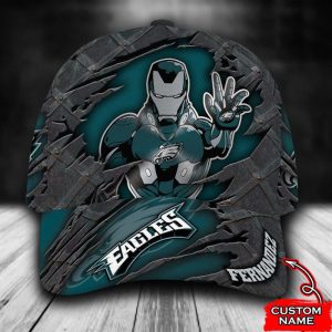 Personalized Philadelphia Eagles Iron Man 3D Classic Baseball Cap CGI1336
