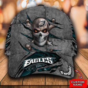 Personalized Philadelphia Eagles Skull 3D Classic Baseball Cap CGI1259