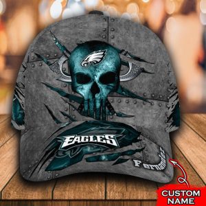 Personalized Philadelphia Eagles The Punisher Skull 3D Classic Baseball Cap CGI803
