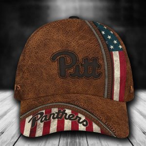 Personalized Pittsburgh Panthers USA Flag Zipper 3D Classic Baseball Cap CGI927