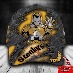 Personalized Pittsburgh Steelers Iron Man 3D Classic Baseball Cap CGI450