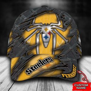 Personalized Pittsburgh Steelers Spider Man 3D Baseball Cap - Yellow CGI1721