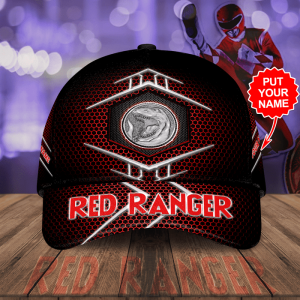 Personalized Power Rangers Red Ranger 3D Classic Baseball Cap/Hat - Black Red CGI2248