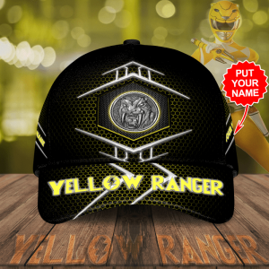 Personalized Power Rangers Yellow Rangers 3D Tiling Classic Baseball Cap/Hat - Black CGI2120
