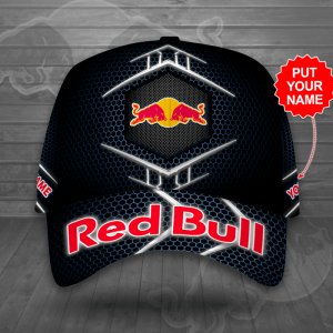 Personalized Red Bull Racing F1 Team Classic Blue Trellis Baseball Cap - Black CGI2150