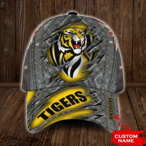 Personalized Richmond Tigers AFL 3D Baseball Cap - Yellow CGI1619