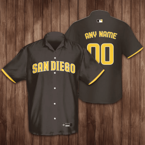 Personalized San Diego Padres 3D Hawaiian Shirt - Brown BHS116