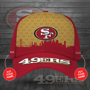 Personalized San Francisco 49ers City Nights 3D Baseball Cap - Red Yellow CGI2038