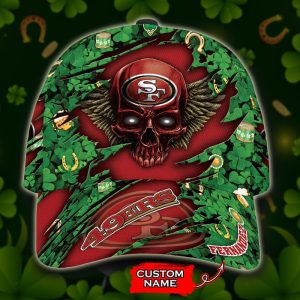 Personalized San Francisco 49ers St Patrick's Day Skull 3D Classic Baseball Cap CGI852