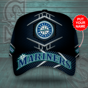 Personalized Seattle Mariners 3D Classic Baseball Cap/Hat - Black Blue CGI2223