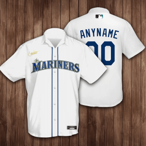 Personalized Seattle Mariners Baseball 3D Hawaiian Shirt - White BHS045