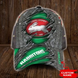 Personalized South Sydney Rabbitohs NRL 3D Classic Baseball Cap CGI1175