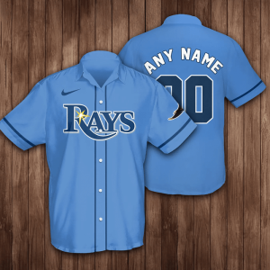 Personalized Tampa Bay Rays Baseball 3D Hawaiian Shirt - Blue BHS080