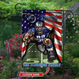 Personalized Tennessee Titans Flag Mascot NFL Flag House & Garden HGF002