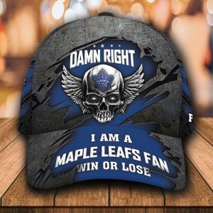 Personalized Toronto Maple Leafs Skull Damn Right 3D Classic Baseball Cap CGI1299