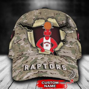 Personalized Toronto Raptors Camo Mascot NBA 3D Classic Baseball Cap CGI525