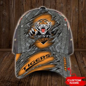 Personalized Wests Tigers NRL 3D Baseball Cap - Orange CGI1025