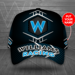 Personalized Williams Racing F1 Team Classic Blue Trellis Baseball Cap - Black CGI2163
