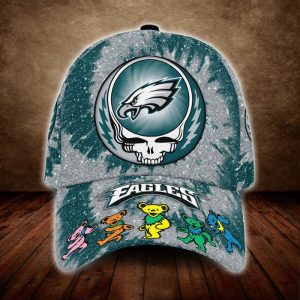 Philadelphia Eagles And Grateful Dead Band 3D BaseBall Cap CGI951
