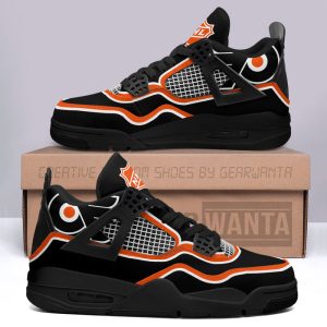 Philadelphia Flyers Jordan 4 Sneakers Custom Shoes Personalized Shoes For Fans JD105
