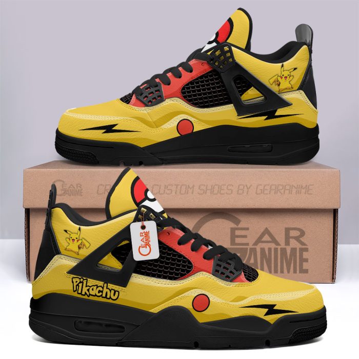 Pikachu Anime Jordan 4 Sneakers Custom Personalized Shoes JD515