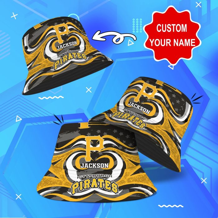 Pittsburgh Pirates MLB Bucket Hat Personalized SBH042